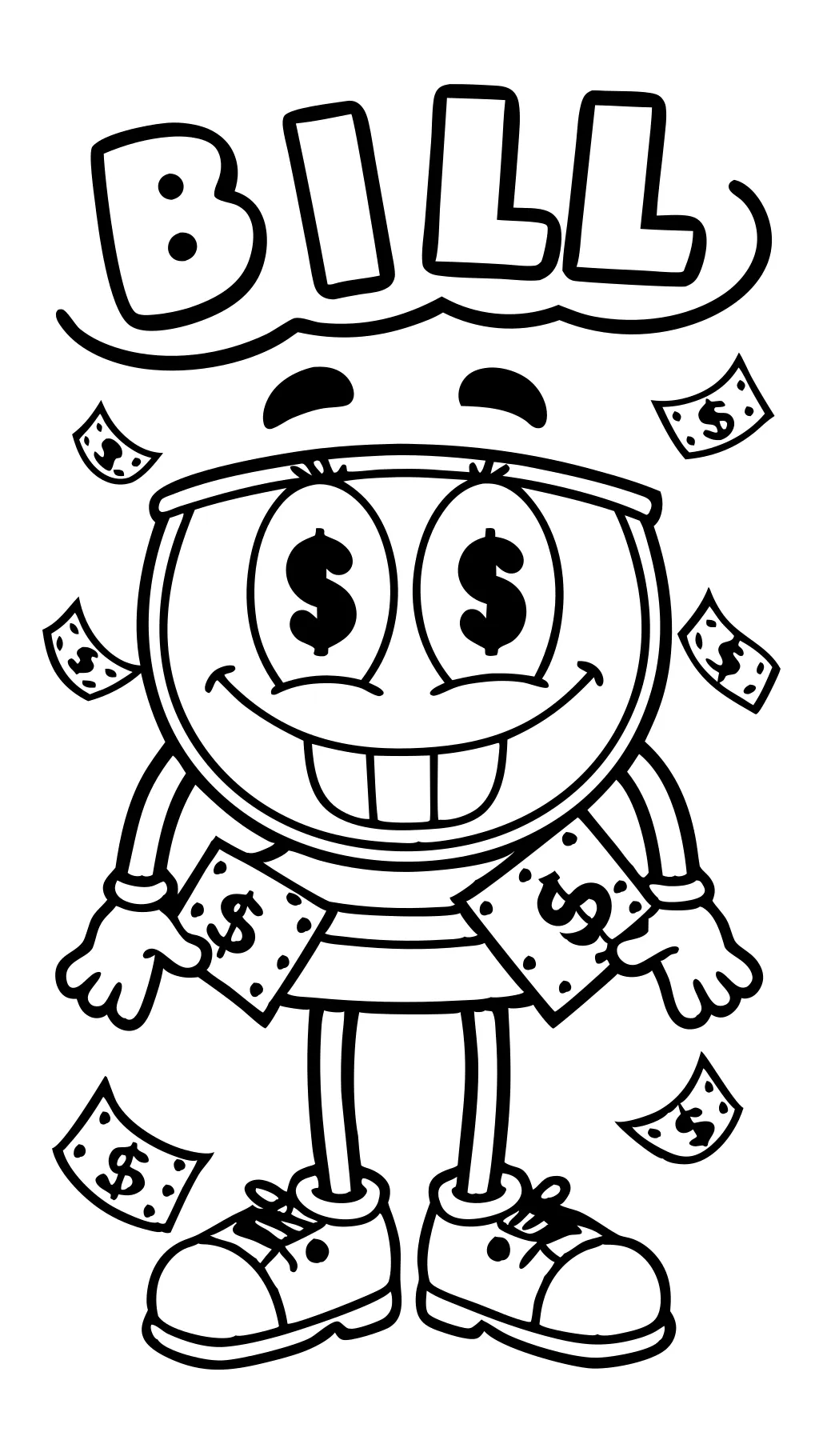 fake money coloring pages